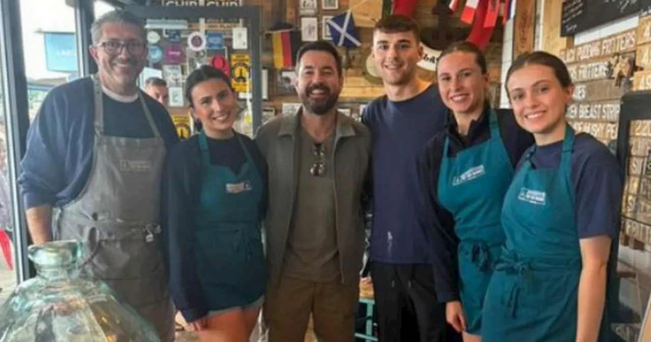 Line of Duty 'legend' Martin Compston visits popular chippy in Scots seaside town