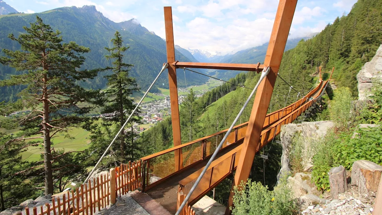 Über 110 Meter lang – neue Hängebrücke im Stubaital