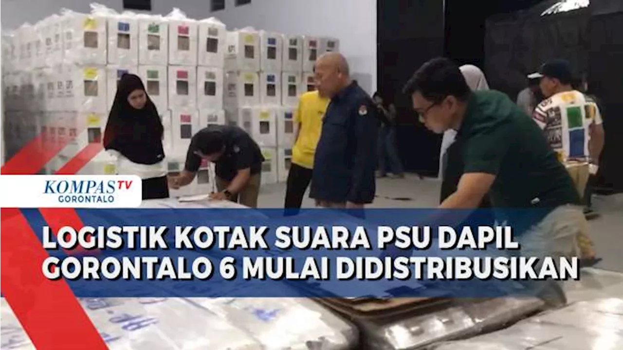 KPU Provinsi Gorontalo Mulai Distribusikan Logistik Kotak Suara PSU Dapil Gorontalo 6