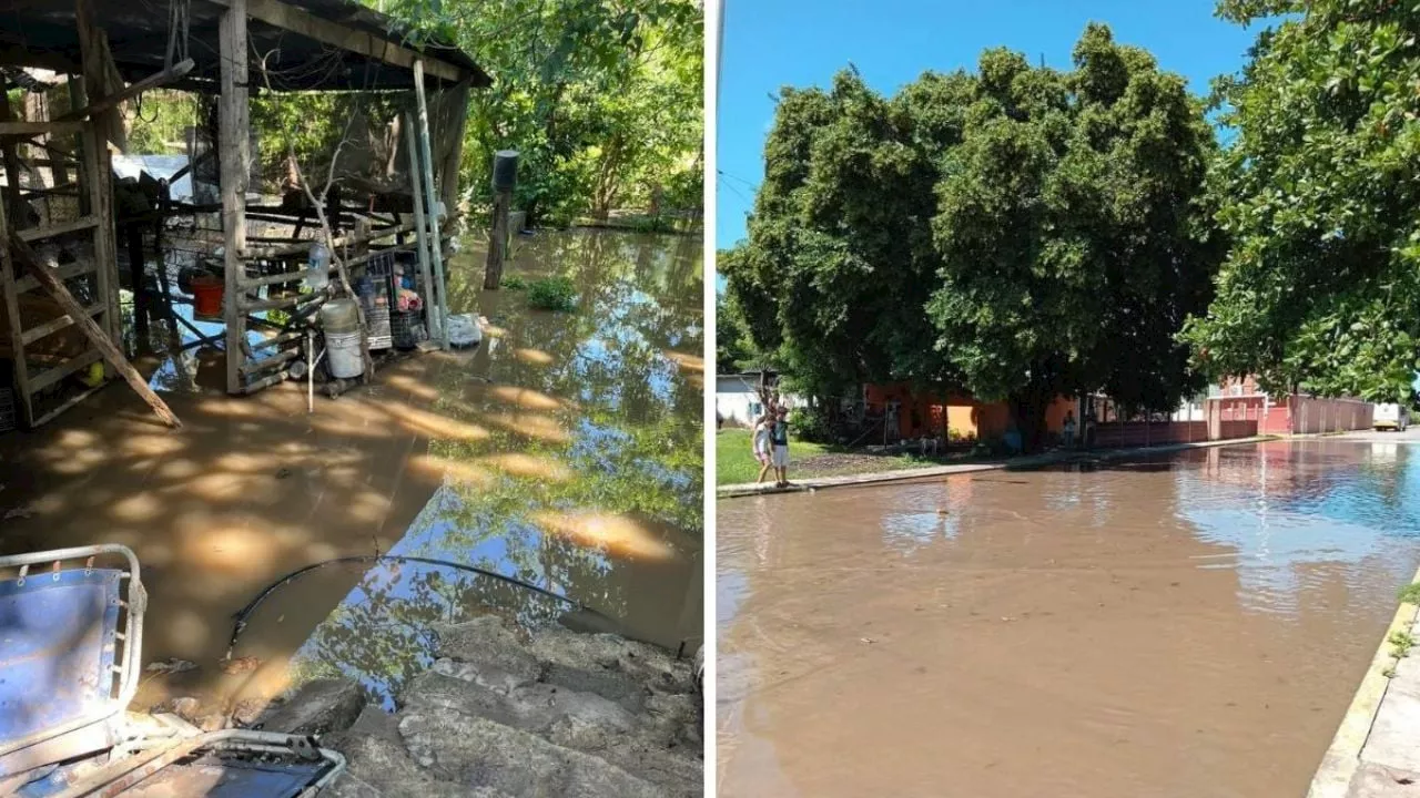 Por lluvias, se sale agua del río Jamapa; ayuntamiento pide no alarmarse