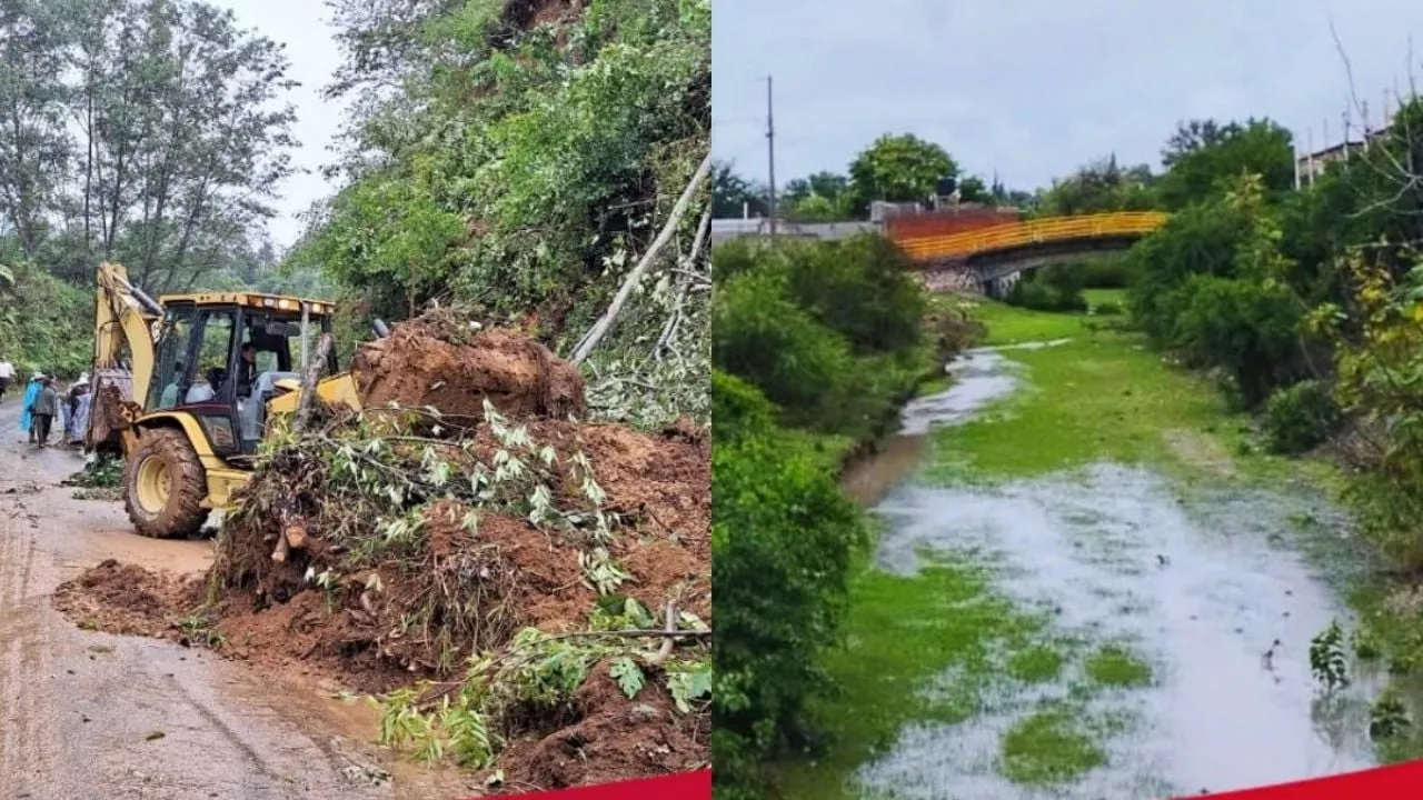 Tormenta Chris: Comunidades en Puebla son afectadas por derrumbe y deslizamiento de tierra