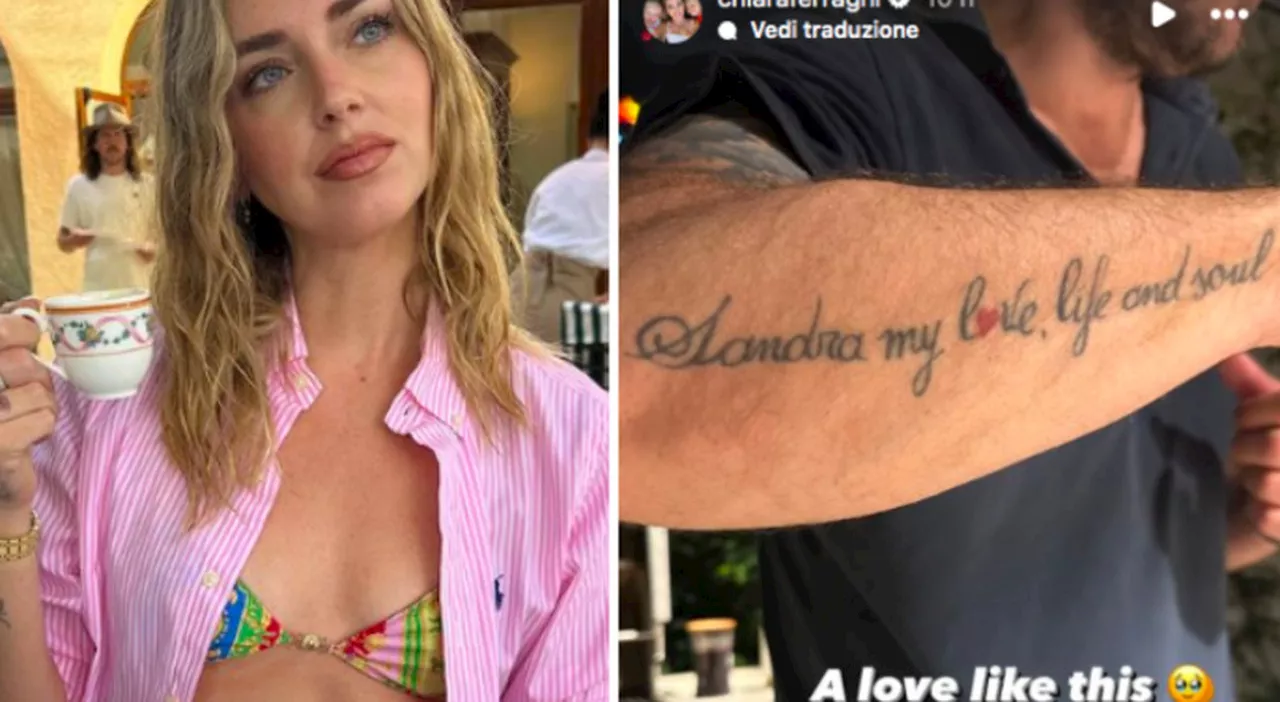 Chiara Ferragni, nuova frecciatina a Fedez? «Un amore così». Il tatuaggio dell’amico e il significato dell'ane