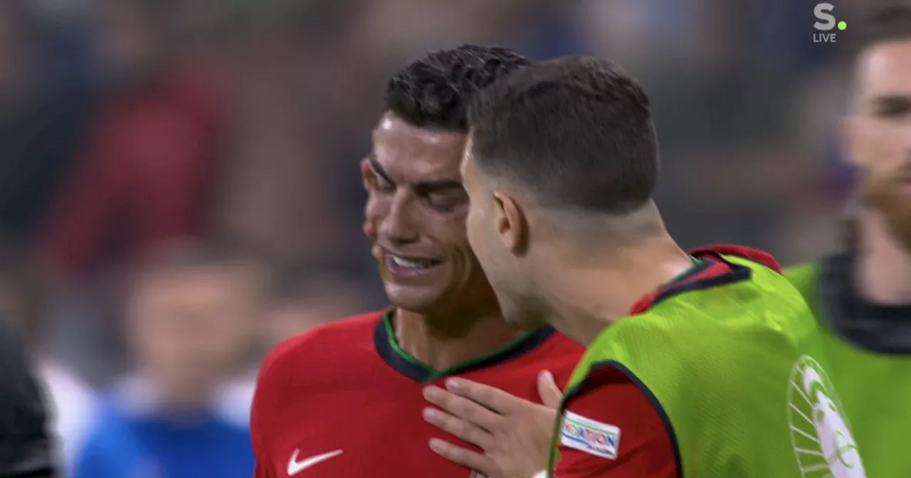 Cristiano Ronaldo sbaglia il rigore e piange davanti alla mamma