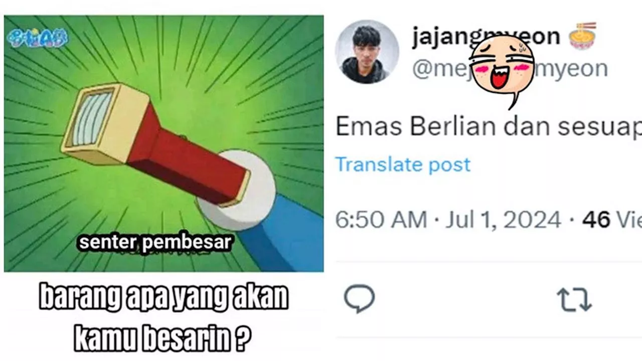 6 Keinginan Netizen Jika Punya Senter Pembesar di Doraemon Ini Bikin Senyum