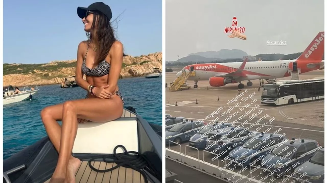 Elisabetta Gregoraci furiosa a Olbia: “Bloccata in aeroporto”