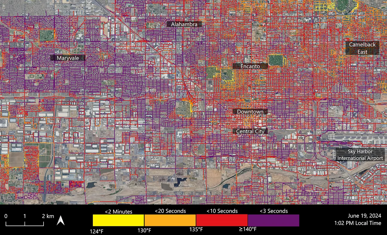 NASA’s ECOSTRESS Maps Burn Risk Across Phoenix Streets