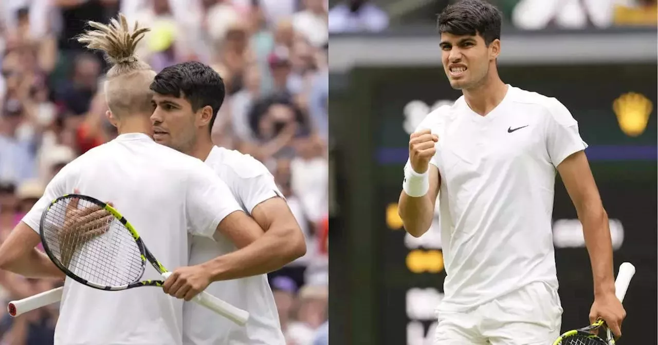 Wimbledon Open 2024: डिफेंडिंग चैंपियन कार्लोज अलकाराज क विंबलडन ओपन में शानदार आगाज, सीधे सेटों में दर्ज की जीत