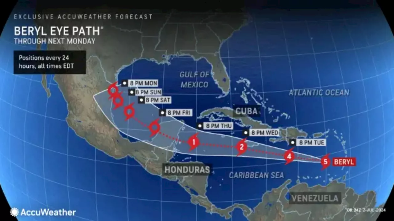 Hurricane Beryl is a monster storm, reaching Category 5 strength with 165 mph winds