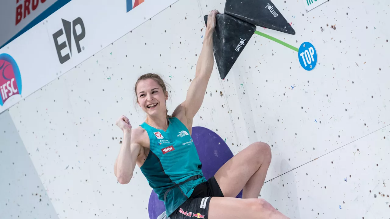 Jessica Pilz klettert zu bestem Boulder-Ergebnis im Heim-Weltcup