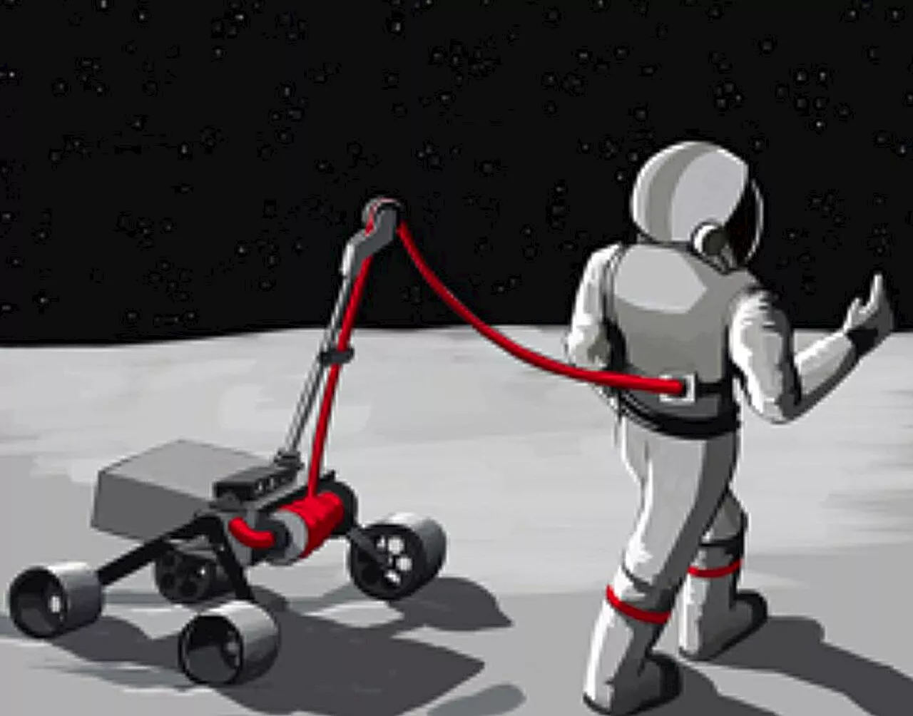 Robotic rover could support astronauts on moonwalks