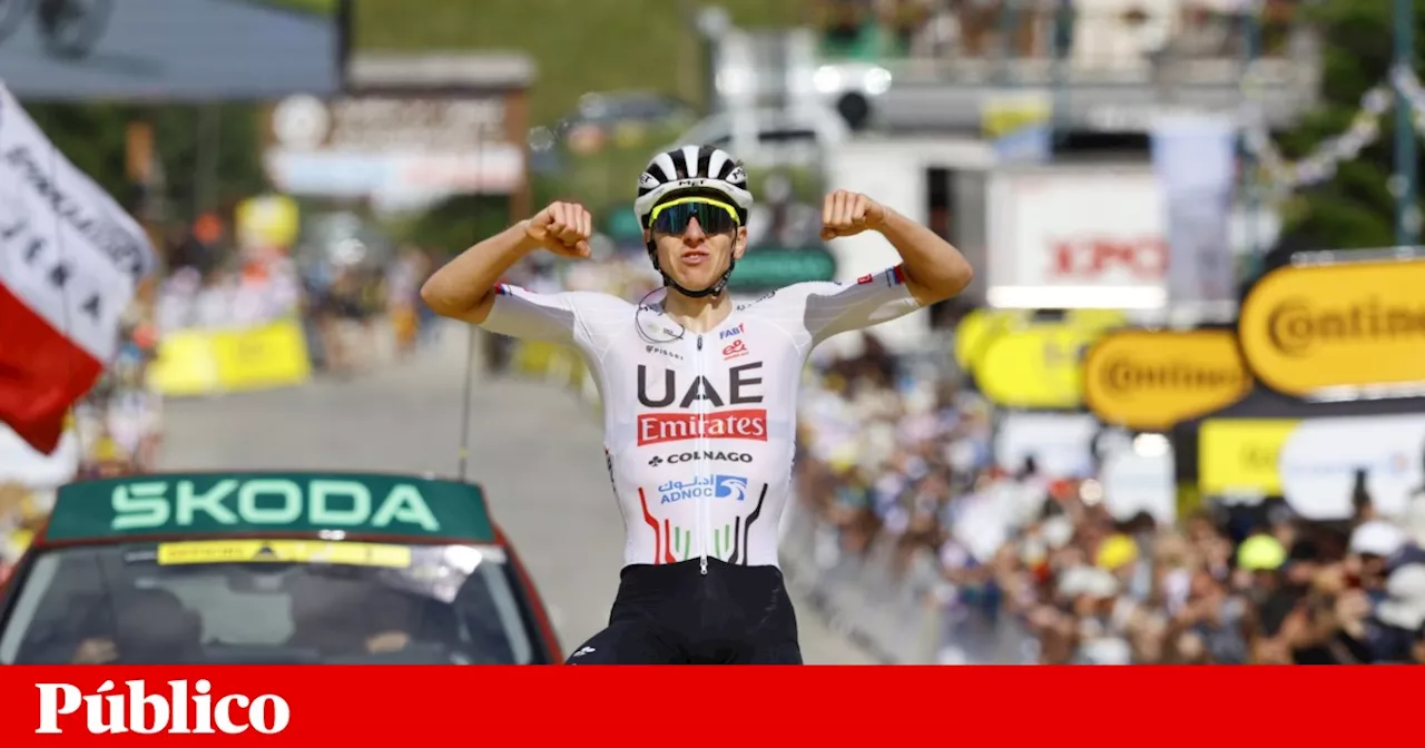 Almeida ajuda Pogacar a vencer a etapa do Tour e a recuperar a amarela