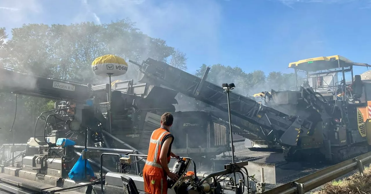 Vollsperrung der Autobahn 57 bei Neuss​: Baustellen-Chaos zum Ferienstart​