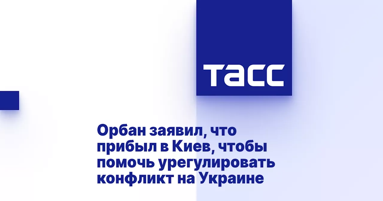 Орбан заявил, что прибыл в Киев, чтобы помочь урегулировать конфликт на Украине