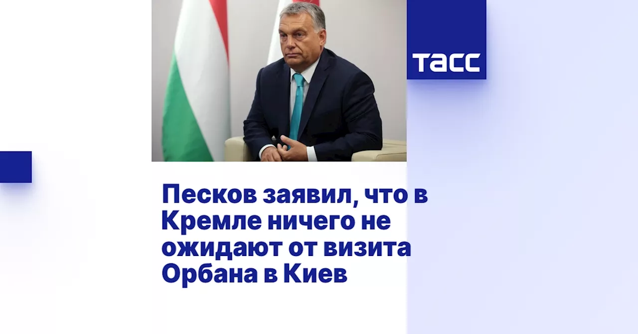 Песков заявил, что в Кремле ничего не ожидают от визита Орбана в Киев