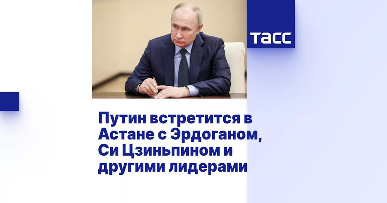 Путин встретится в Астане с Эрдоганом, Си Цзиньпином и другими лидерами