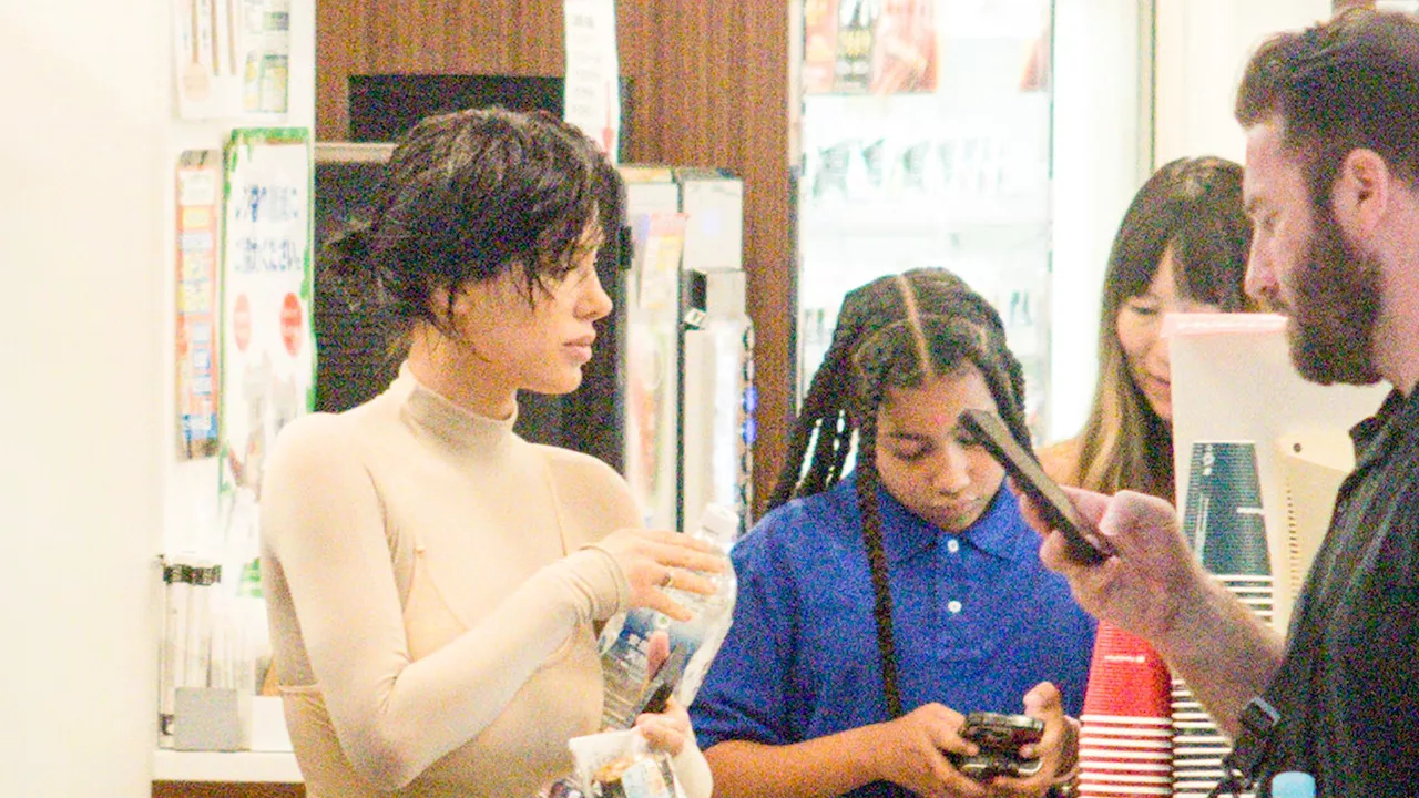 Bianca Censori wears skintight bodysuit while shopping with North, 11, in Japan as stepdaughter appears...