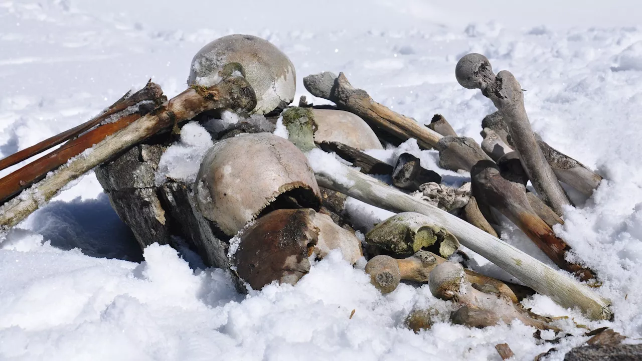 Mystery of terrifying ‘Lake of Bones’ filled with 800 skeletons 16,500ft up mountain