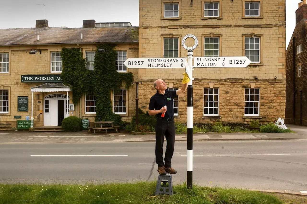 Local craftspeople commissioned to replace and renovate North Yorkshire village road signs