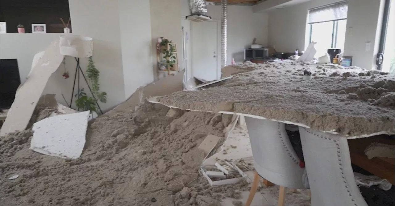 Perth family left homeless after ceiling collapses on rainy night