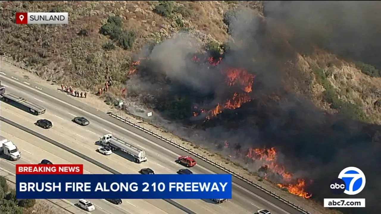 Crews Get Upper Hand On Fast-moving Brush Fire Burning Along Eastbound ...