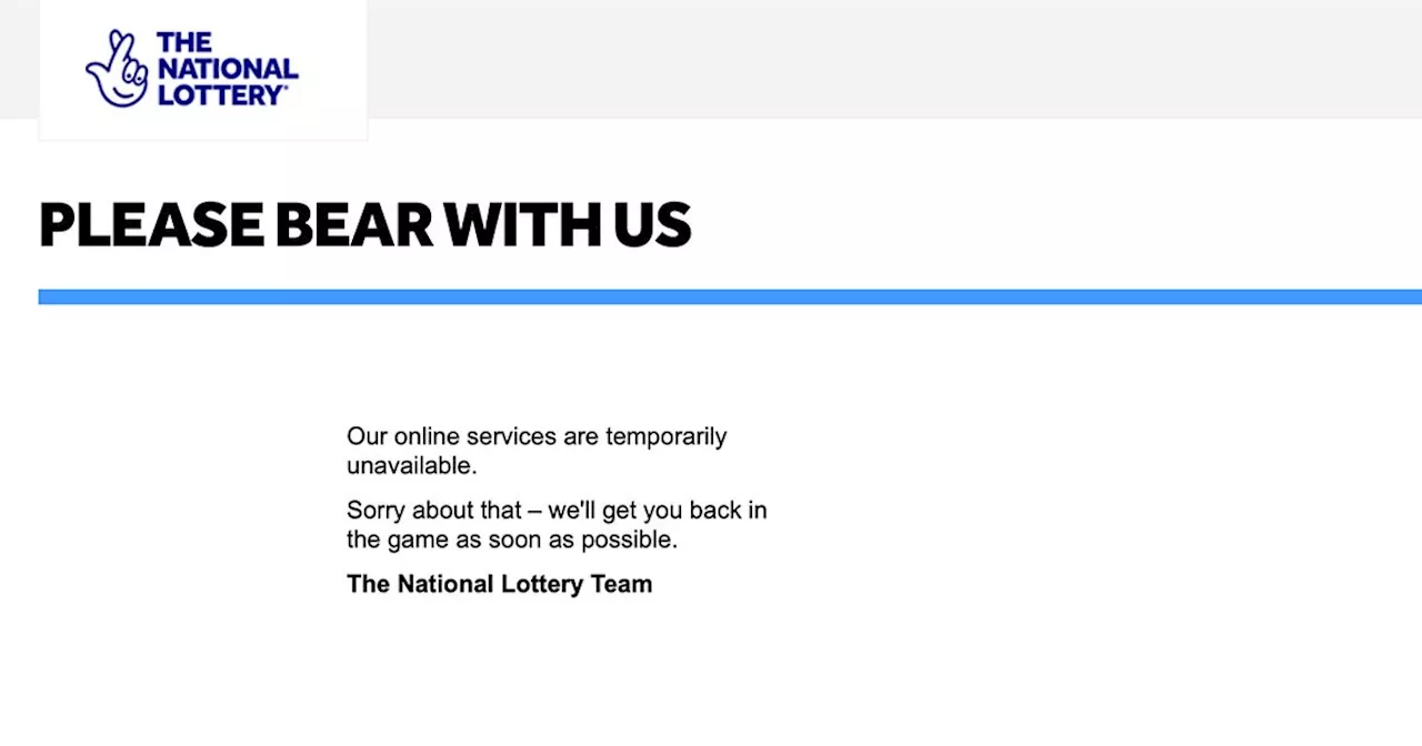 National Lottery down as website and app both offline for users