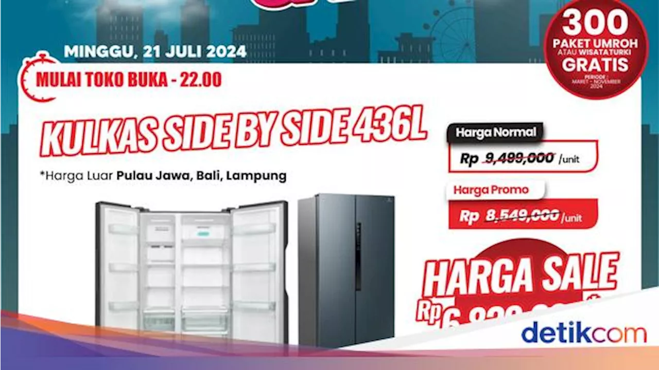 Beli Kulkas Jumbo di Transmart Full Day Sale Diskon Rp 2,6 Juta