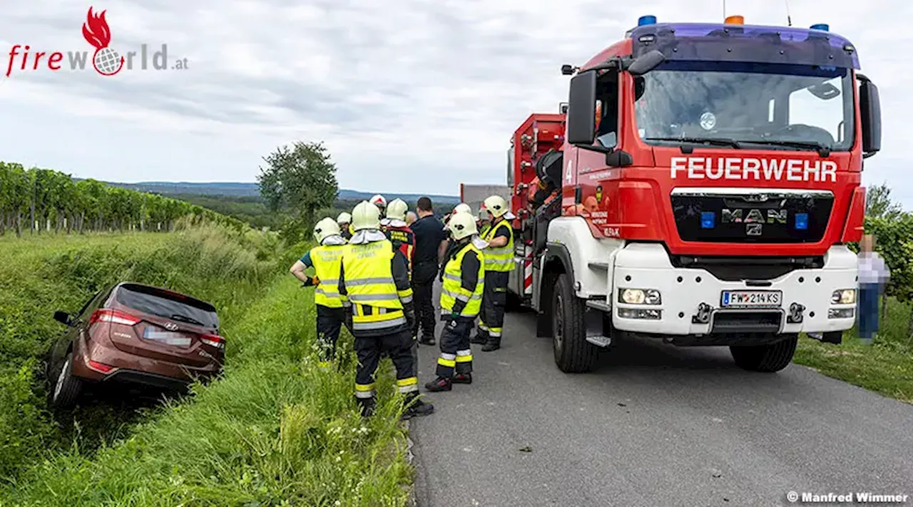 Nö: Pkw im Graben – Zwei Feuerwachen im Einsatz