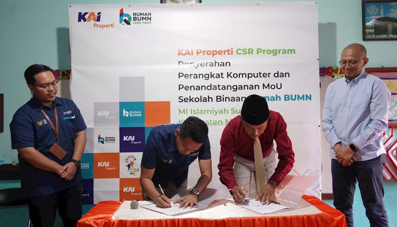 KAI Properti Bersama Rumah BUMN Gelar Kegiatan TJSL di Madrasah Islamiyah Sukopuro