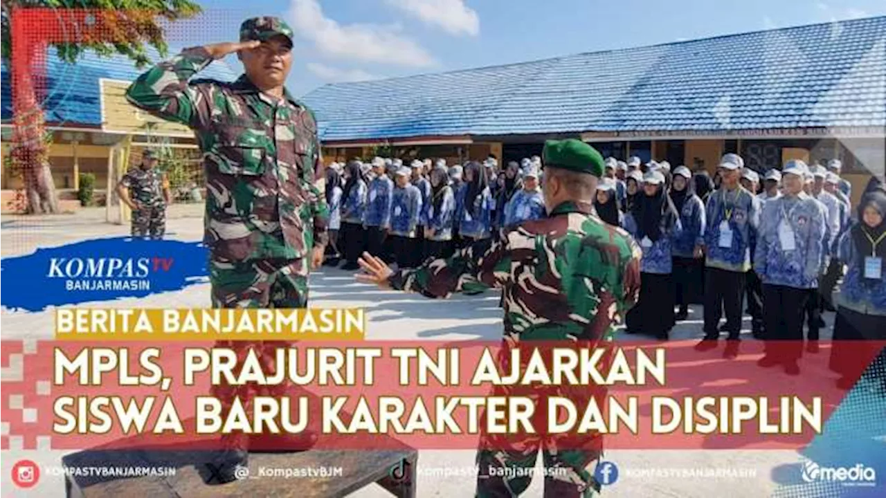 Gelar MPLS, Anggota TNI di Banjarmasin Ajarkan Siswa Disiplin dan Karakter