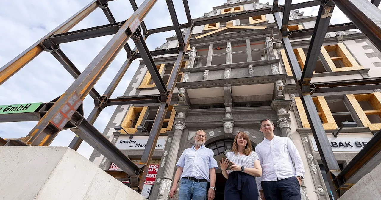 Für Teil-Abriss: Heisingsches Haus in Paderborn erhält Stahlkorsett