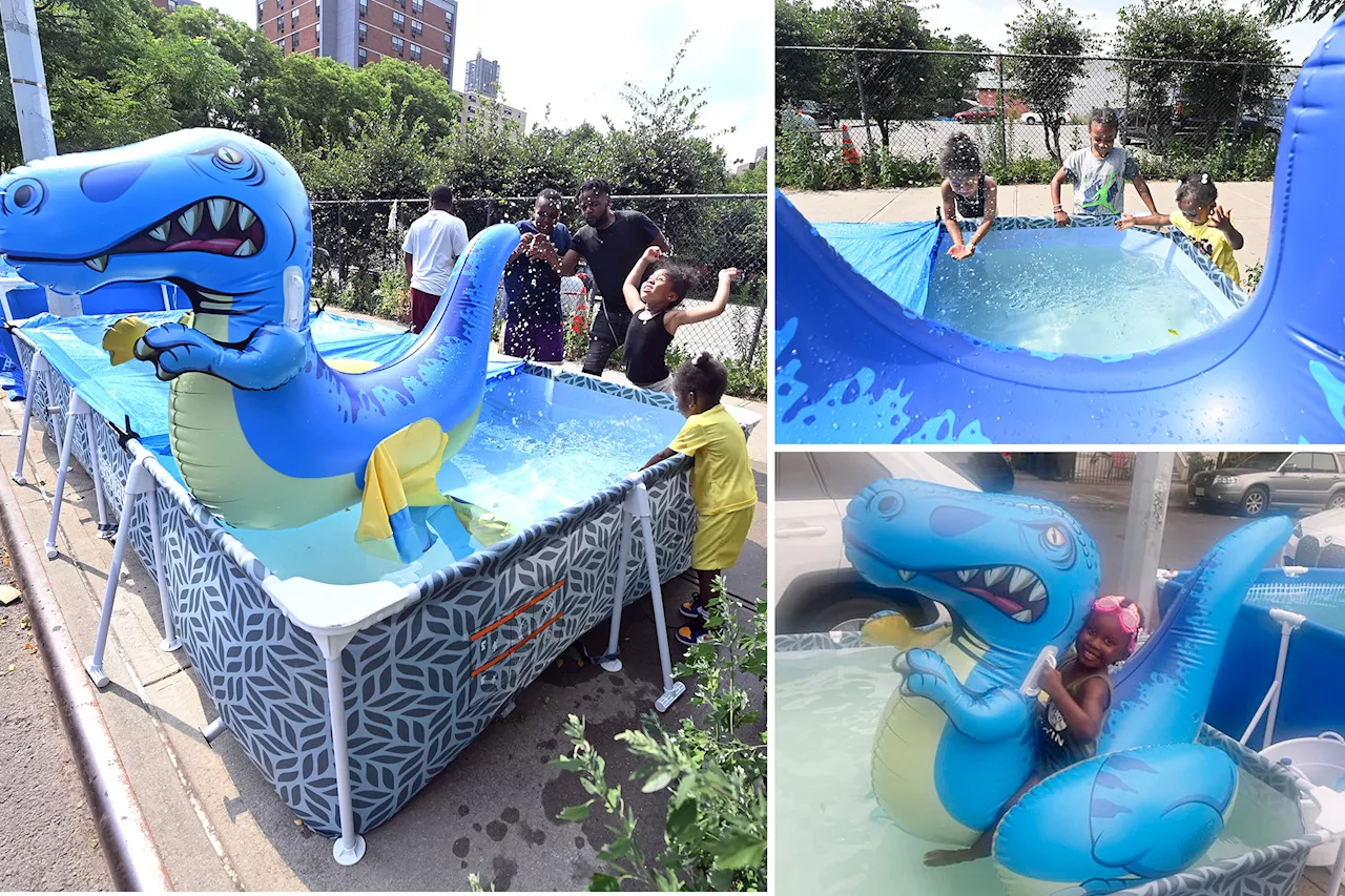 NYC mom beats heat by giving neighborhood kids sidewalk pools: 'Inner city creativity'