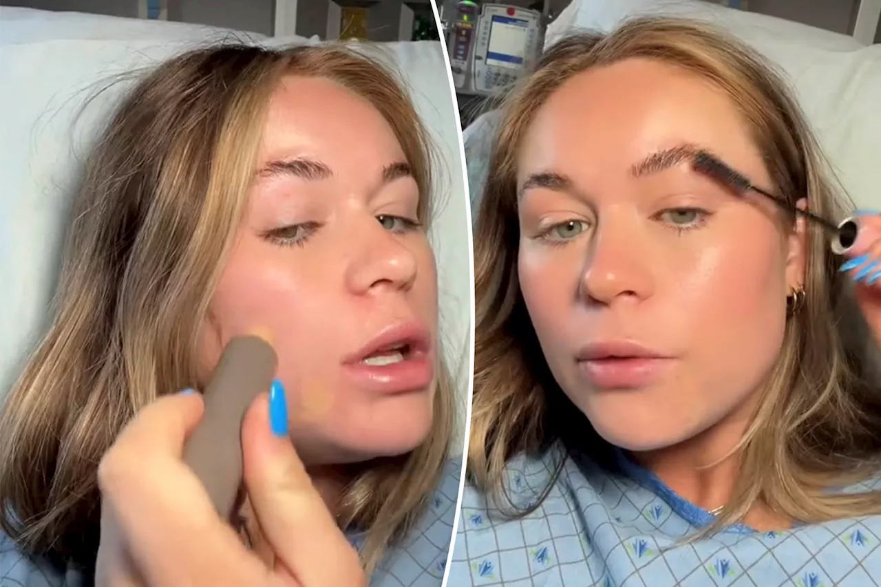 Woman divides opinion after applying full face of makeup during labor: 'Glam up girl'