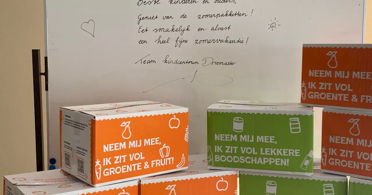 Schooltas aan de kapstok, boodschappenpakket mee naar huis