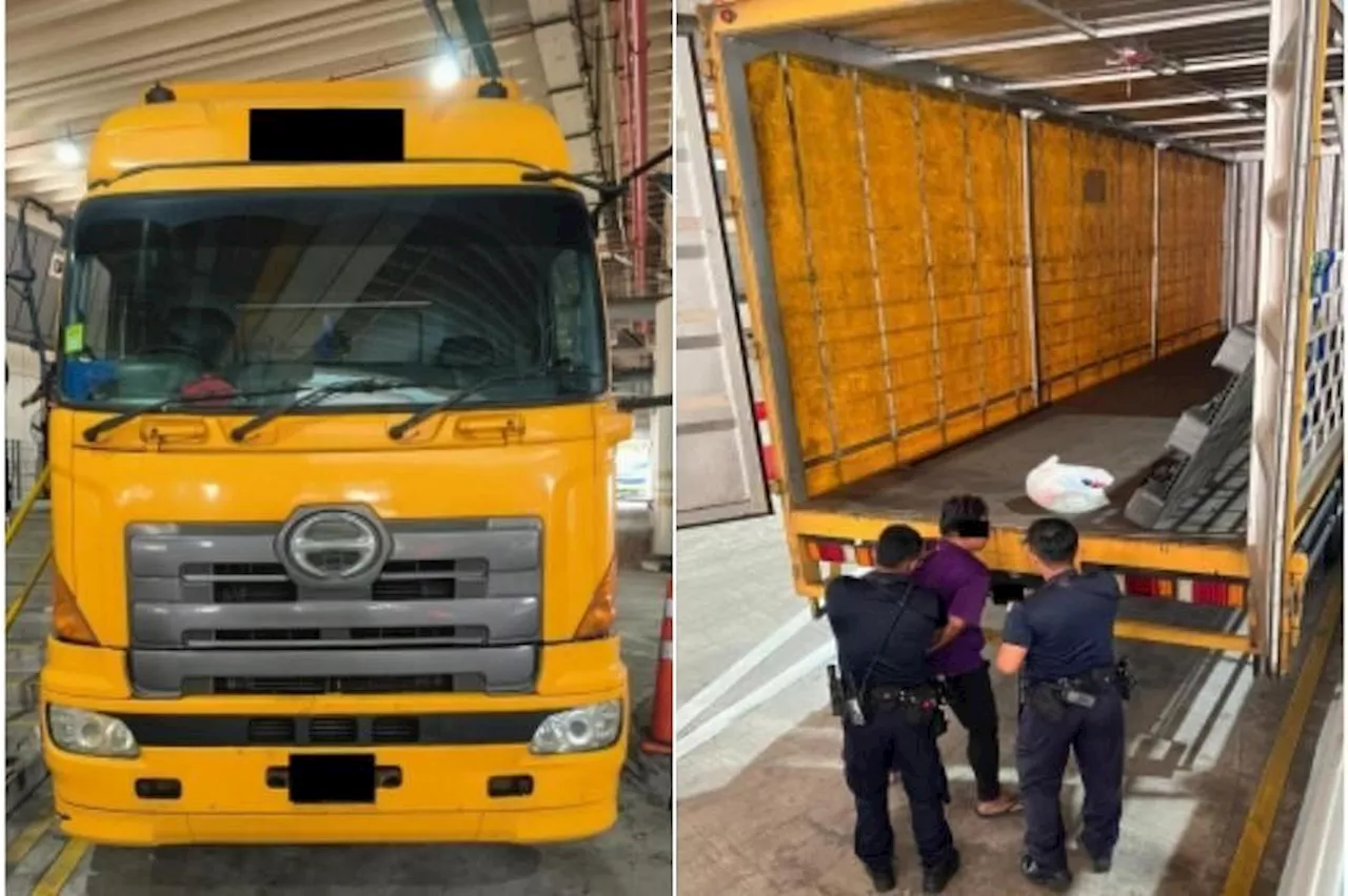 Malaysian man caught trying to leave Singapore illegally by hiding in lorry