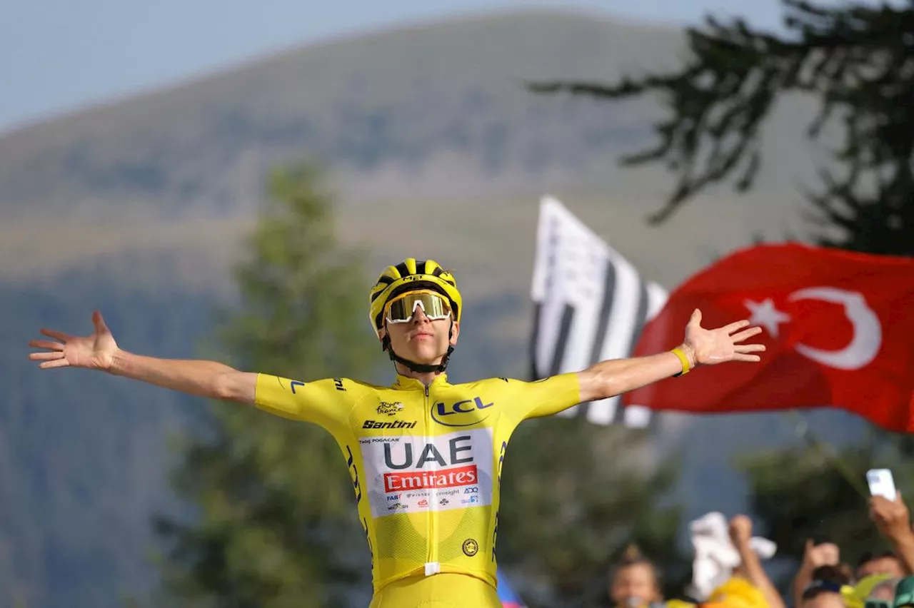 Tour de France : Tadej Pogacar étouffe la concurrence avec une 5e victoire d’étape au sommet du col de la Couillole