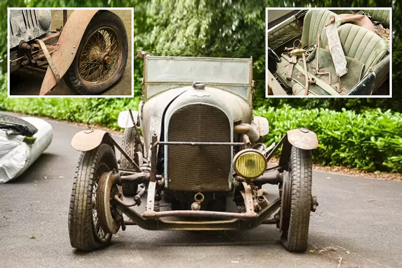 Rust-bucket sports car left to rot in a barn for 60 YEARS discovered… and it’s worth almost £100,000...