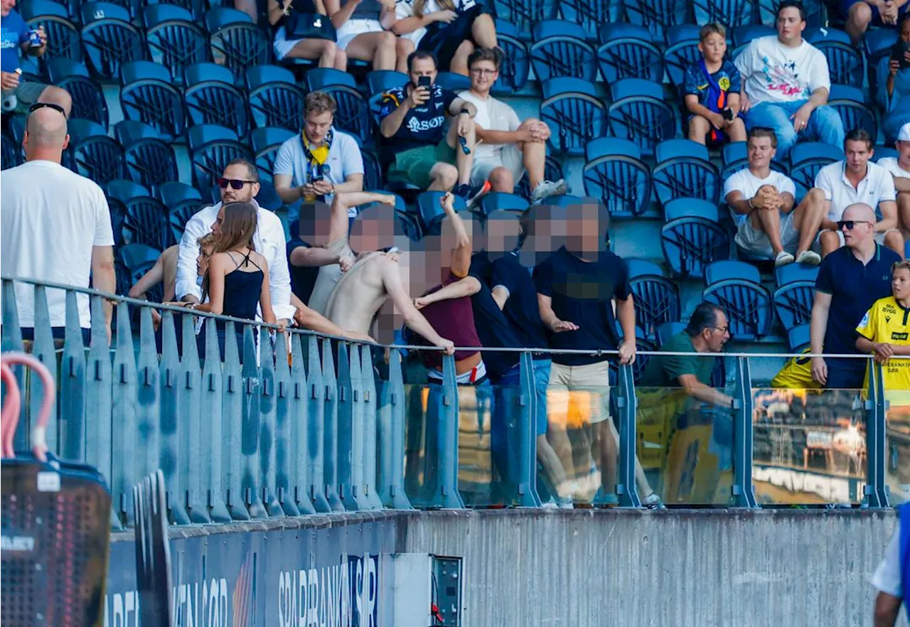 Slåssing på tribunen før Starts kamp mot Vålerenga