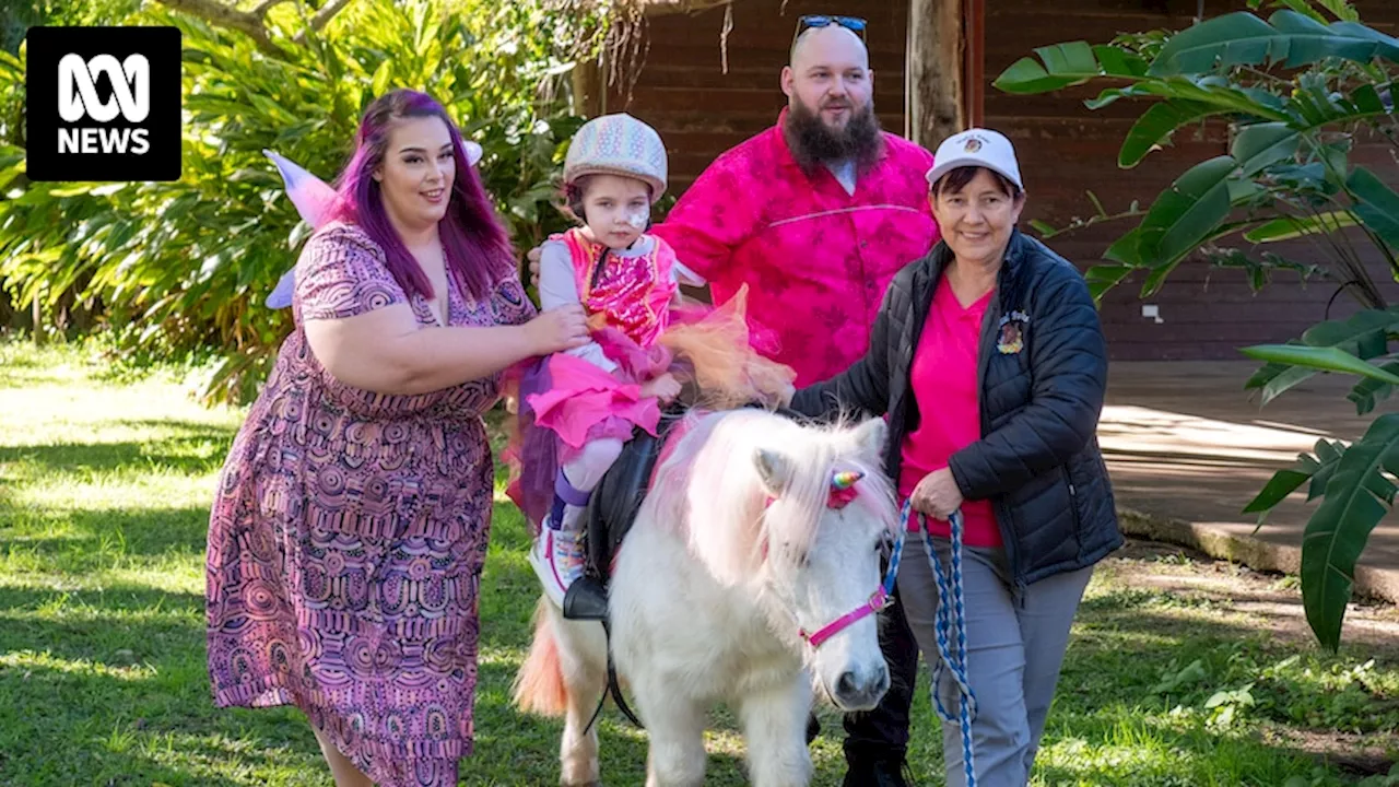 Audrey Wallace's palliative care wish comes true with unicorn princess party