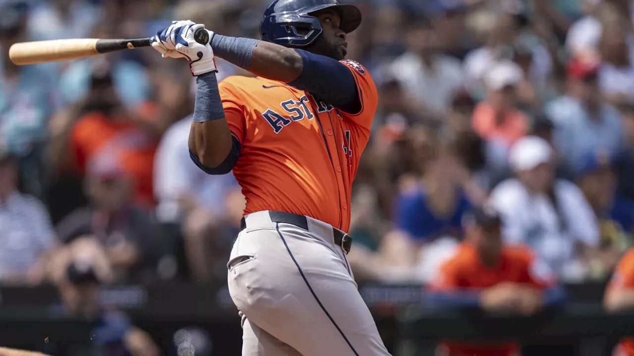 Astros designated hitter Yordan Alvarez hits for cycle against Mariners