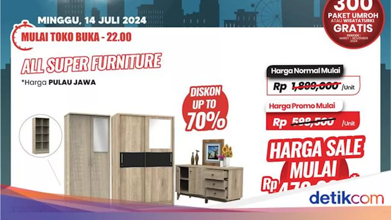 Jangan Lupa ke Transmart Full Day Sale, Lemari Diskon Jadi Rp 470 Ribuan