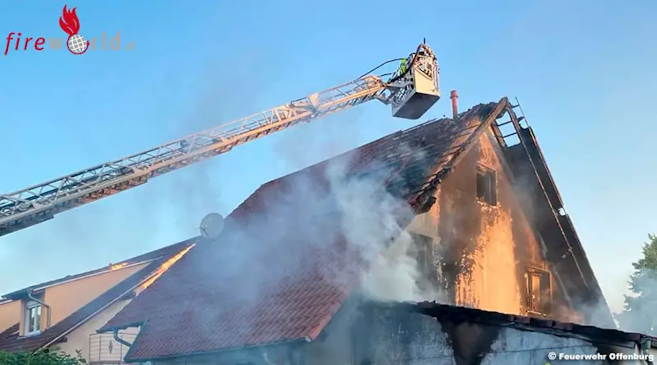 D: Garagenbrand breitet sich auf Wohnhaus aus