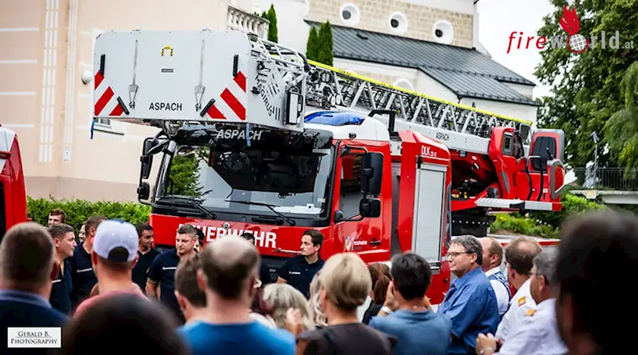 Oö: Freiwillige Feuerwehr Aspach bekommt Drehleiter und neues Kommandofahrzeug