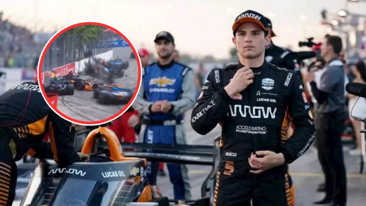 ¡Impactante! Pato O'Ward causa aparatoso accidente en la IndyCar de Toronto y explota contra el torneo (VIDEO)