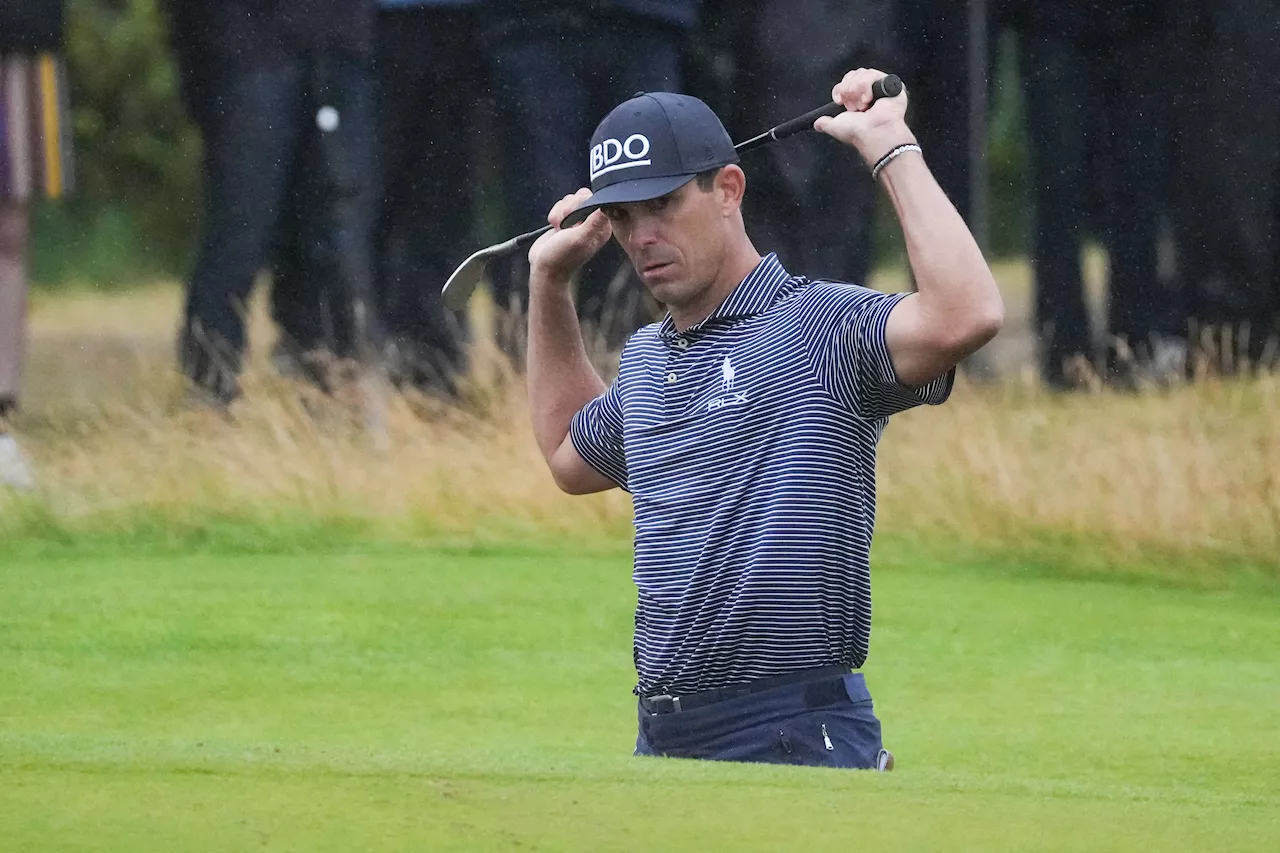 Horschel leads British Open on wild day of rain, big numbers at Royal Troon