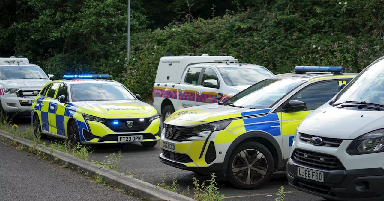 Railway station taped off with forensics at scene after person 'hit by a train'