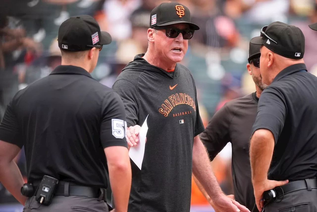 SF Giants manager Bob Melvin ejected before first pitch of game vs. Rockies