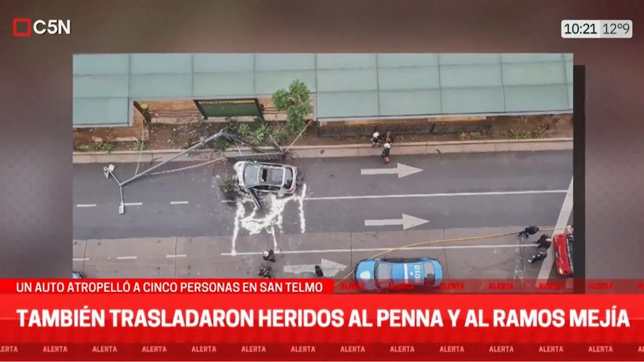 Brutal choque en San Telmo: al menos siete personas heridas