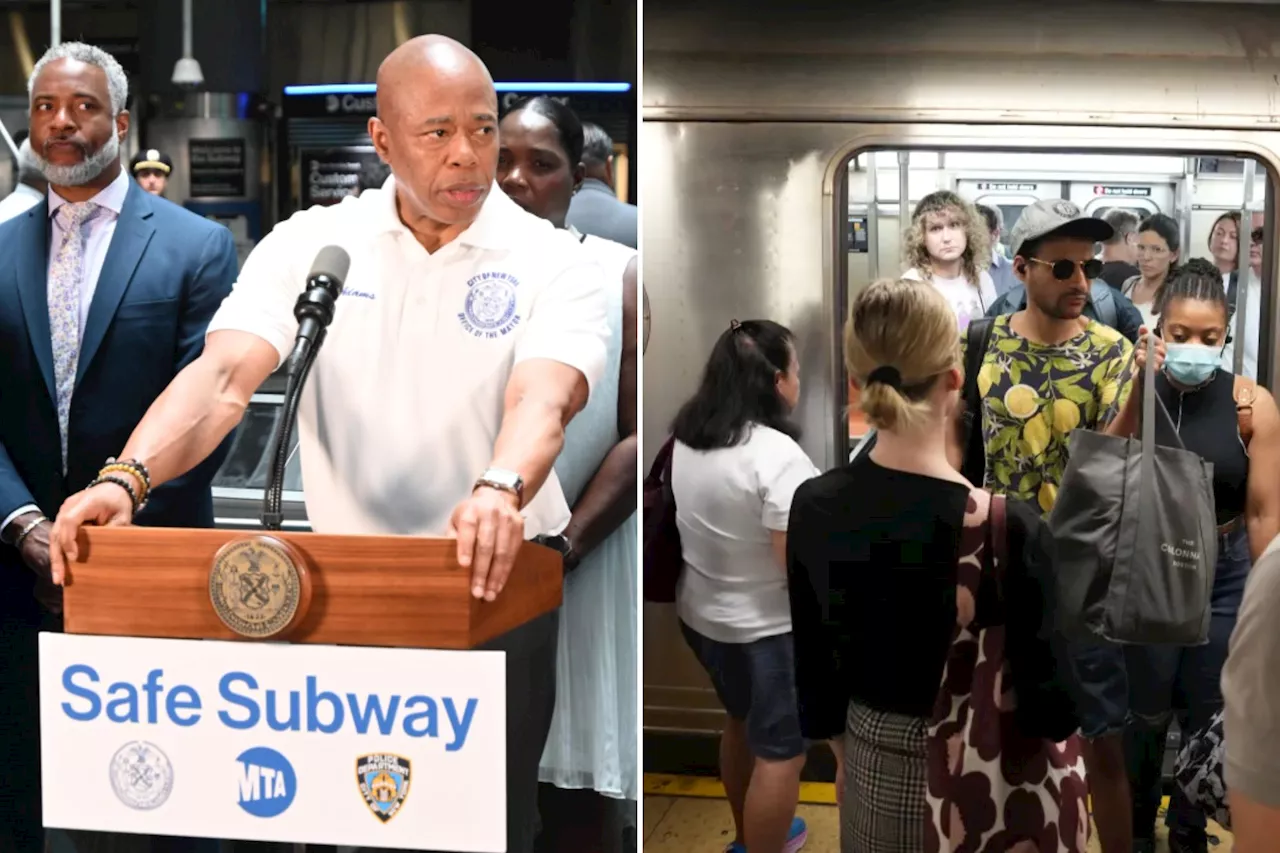 Adams has NYPD playing whack-a-mole as crime drops in subway, rises on the street