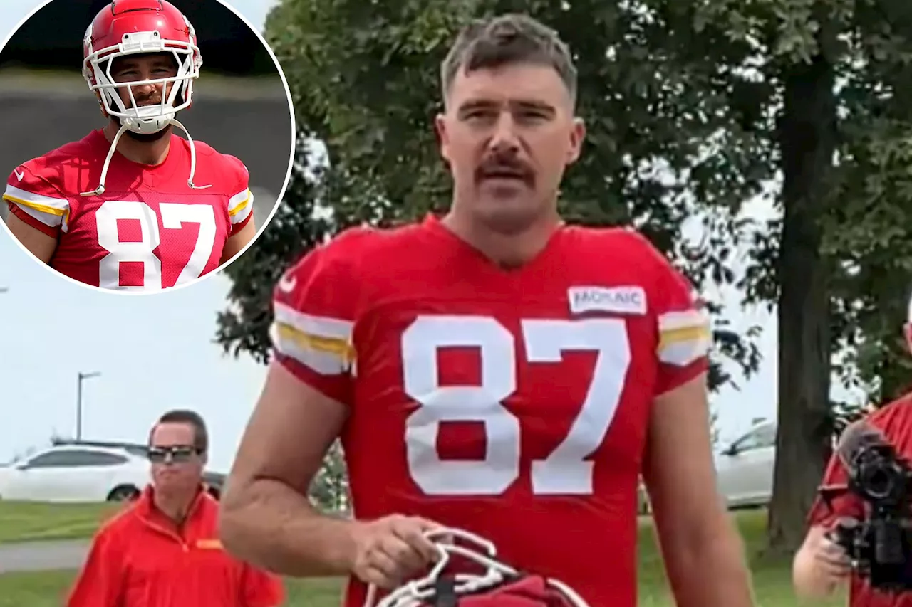 Travis Kelce brings 'killa' mustache back for Chiefs training camp