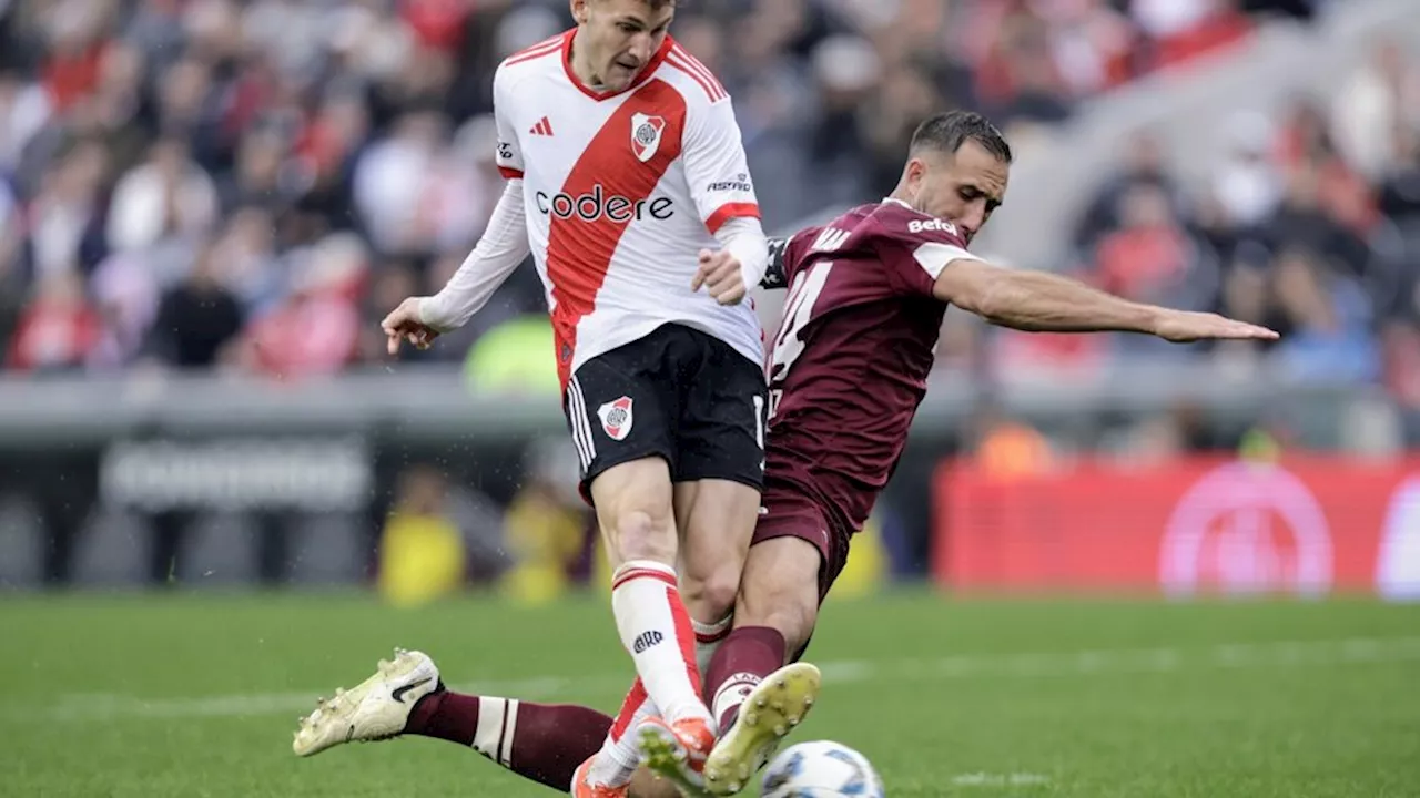 River logró igualar agónicamente con Lanús por la Liga Profesional